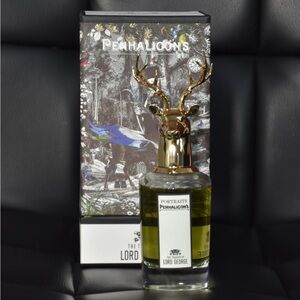 Penhaligon's Gold Stag Cap with Green Perfume Bottle